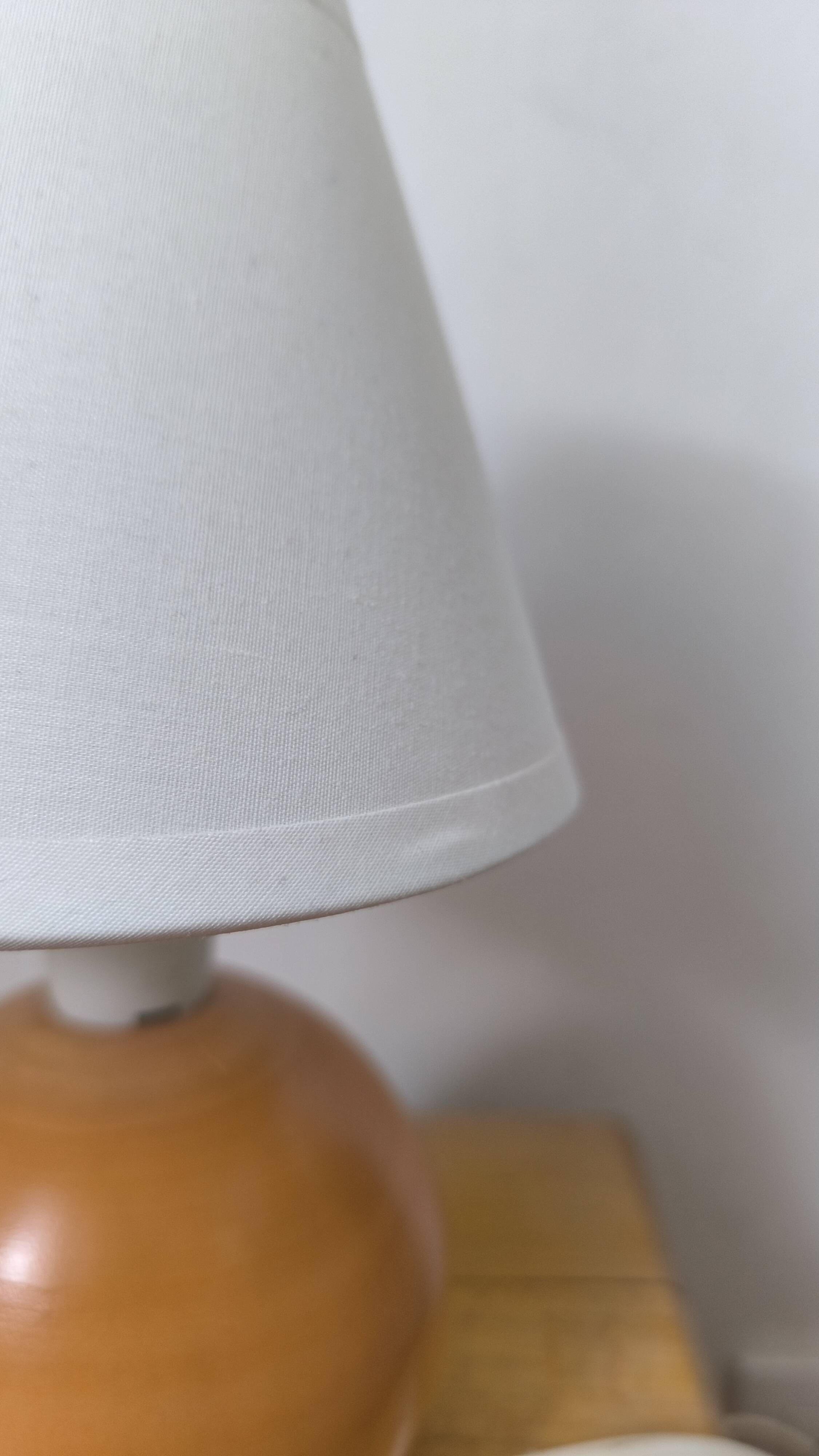 Vintage walnut wood ball lamp