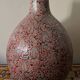 Large ceramic art vase with signed enamel interlacing