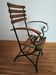 Chair for winter garden or veranda, early 20th, teak and wrought iron