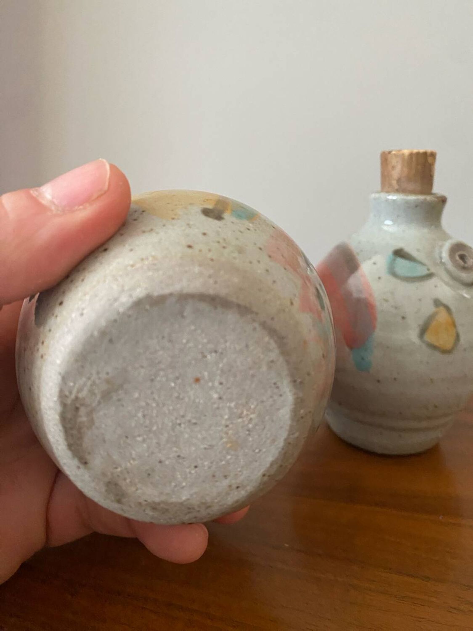 Ensemble poivrier et salière en  ceramique