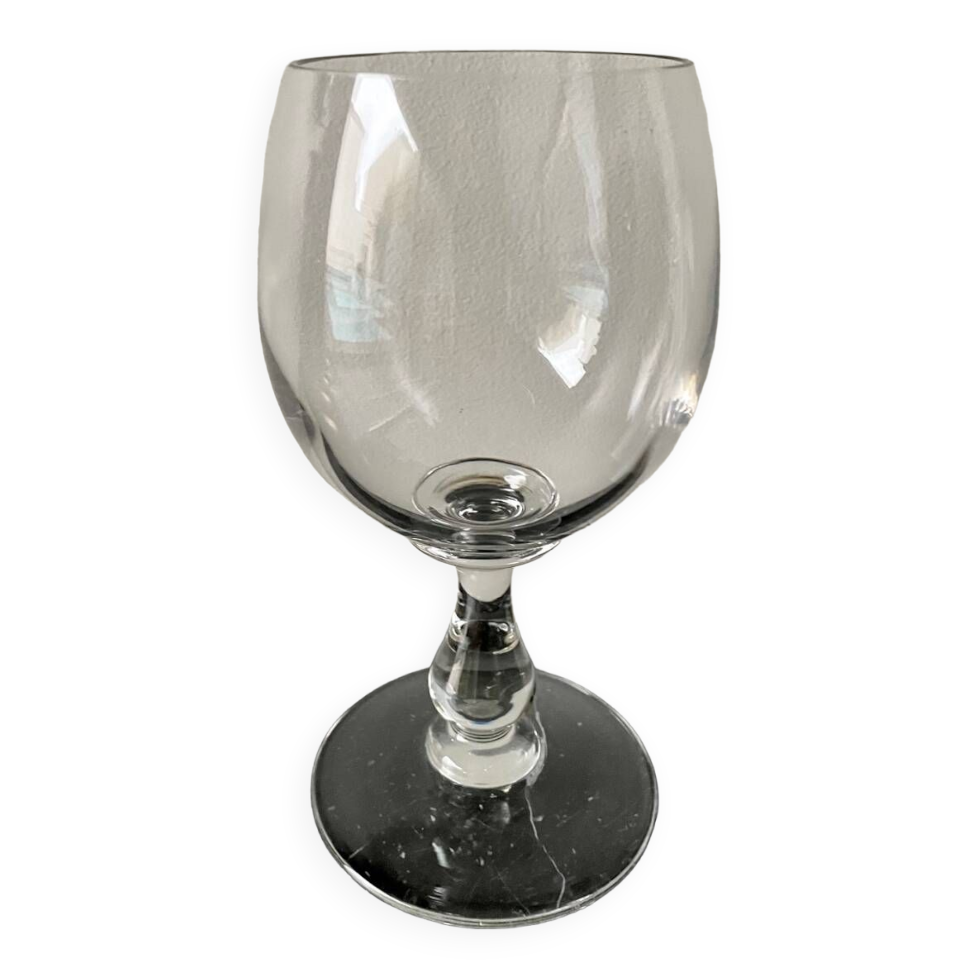 Old crystal stemmed glass vase