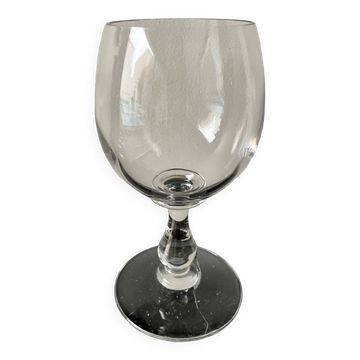 Old crystal stemmed glass vase