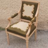 Louis xvi style upholstered armchair