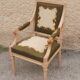 Louis xvi style upholstered armchair
