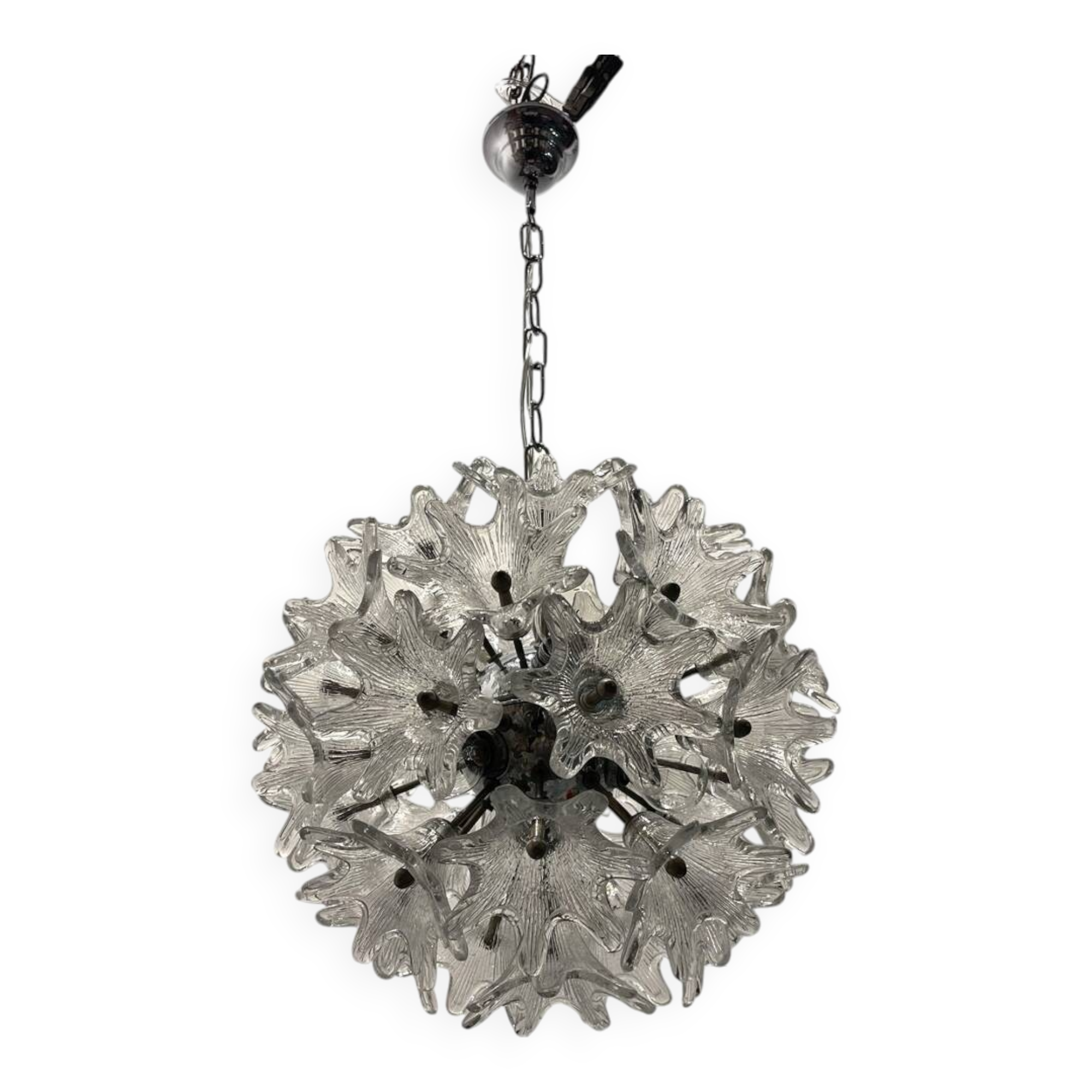 Murano Glass Flower Chandeliers by Paolo Venini for Veart, 1960s