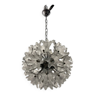 Murano Glass Flower Chandeliers by Paolo Venini for Veart, 1960s