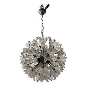 Murano Glass Flower Chandeliers by Paolo Venini for Veart, 1960s