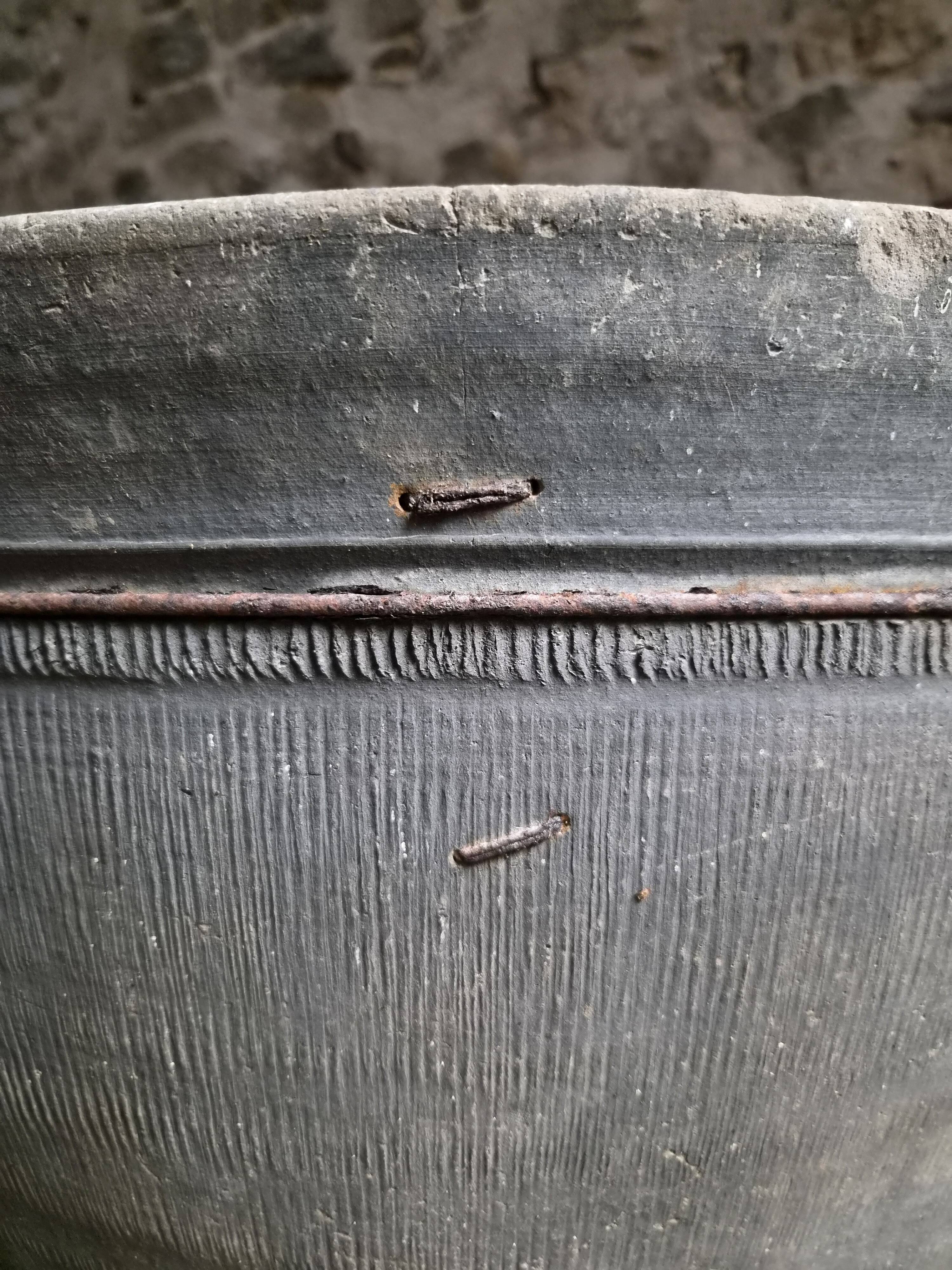 Antique terracotta planter – 19th-century laundry tub XXL