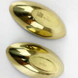 Pair of Scandinavian brass cups or bowls Ystad Metall, design Gunnar Ander, Sweden