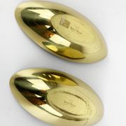 Pair of Scandinavian brass cups or bowls Ystad Metall, design Gunnar Ander, Sweden