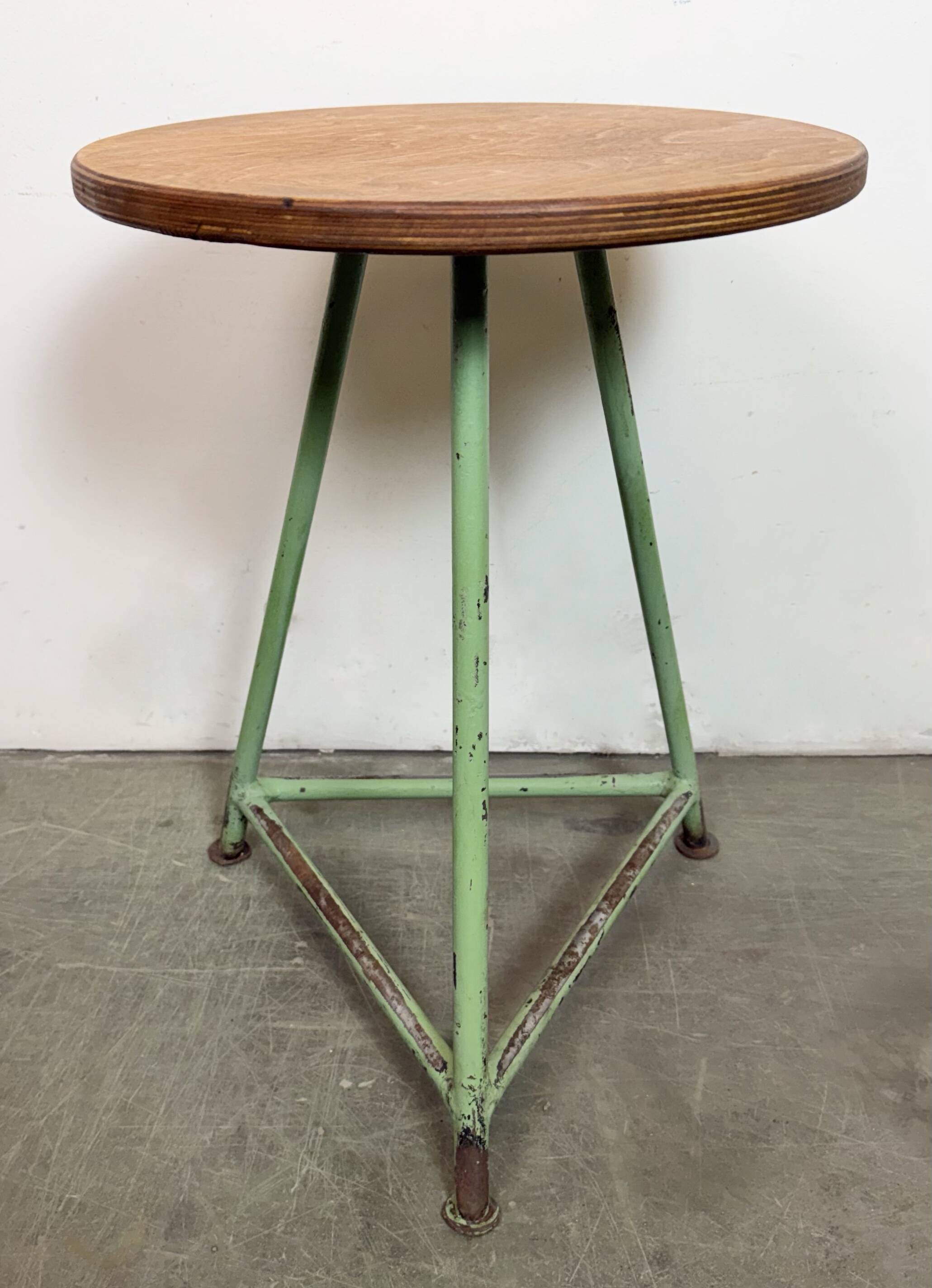 Green Industrial Workshop Stool, 1960s