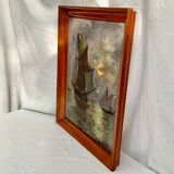 Old painting signed Oil On Canvas dimension: height -46,5cm- width -38,5cm-