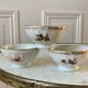 Trio de bols à fleurs en porcelaine années 50