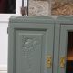 Renovated vintage sideboard with khaki paint – Haussmann chic & bohemian style