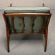 Pair of Mid-Century Italian Armchairs in stained Beech and Green Cushions