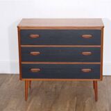 Vintage scandinavian teak chest of drawers