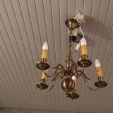 5-pointed gilded bronze chandelier