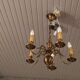5-pointed gilded bronze chandelier