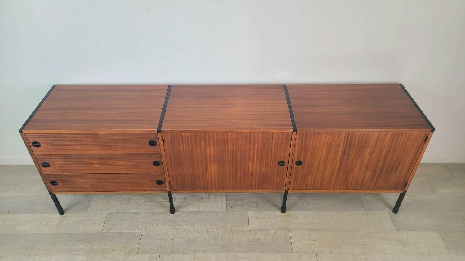 Vintage ARP Minvielle edition teak sideboard, Guariche design, 1960