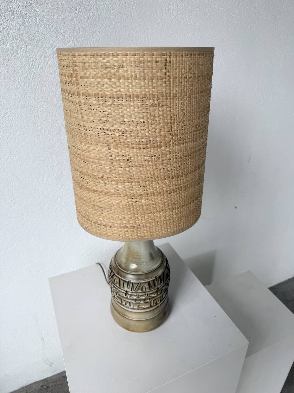 Ceramic table lamp by Marius Bessone