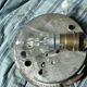 Ceiling lamp in opaline half-moon 1950 diameter: 20cm