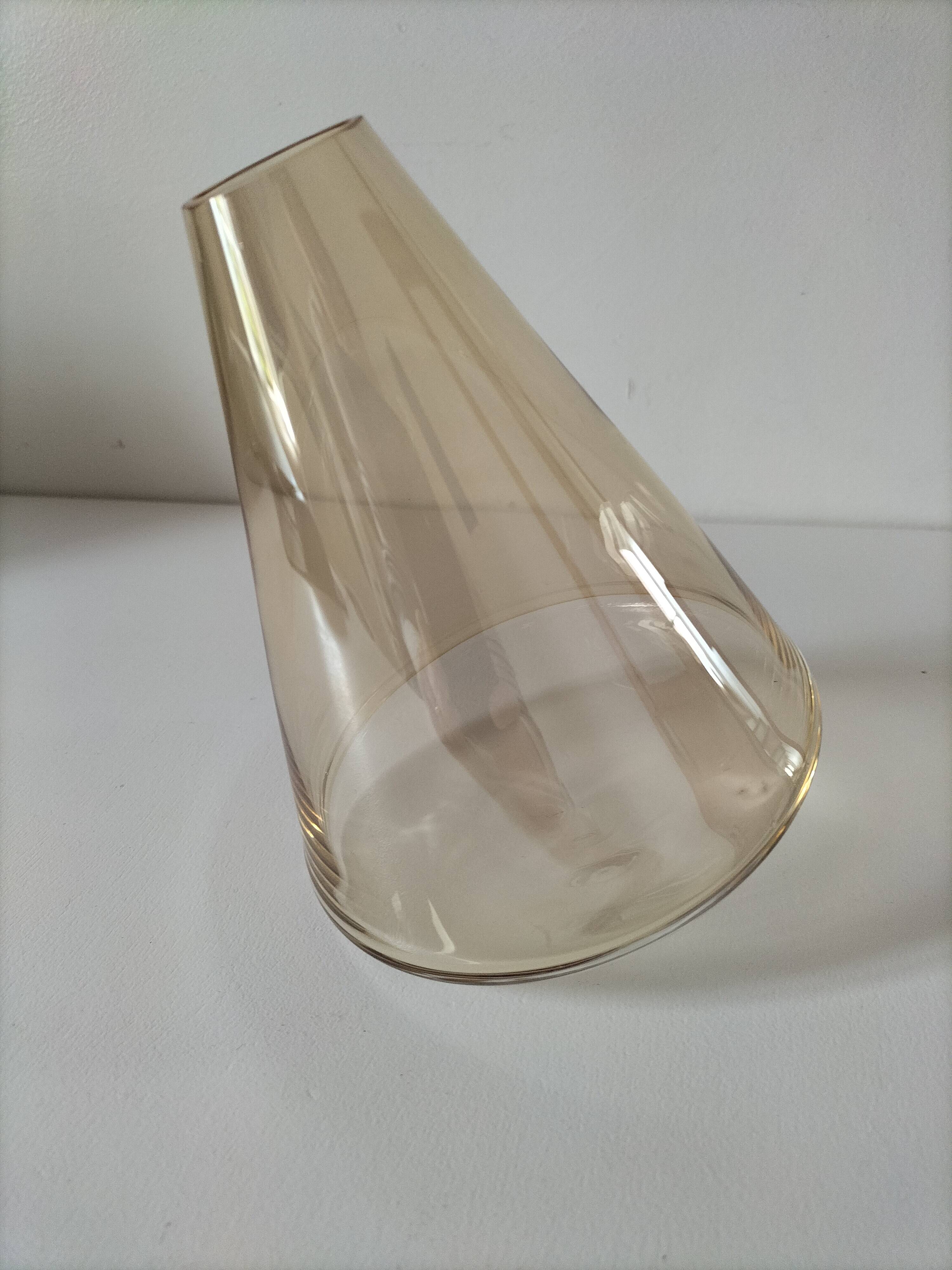 Amber fairy vase by Guy Degrenne