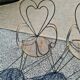 Heart-shaped garden chairs