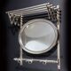 Antique Metal Train Coat Rack with Mirror French Luggage Rack