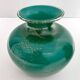 Green Cased Alga Glass Vase with Gold Leaf by Tomaso Buzzi for Venini