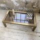 60s brass coffee table