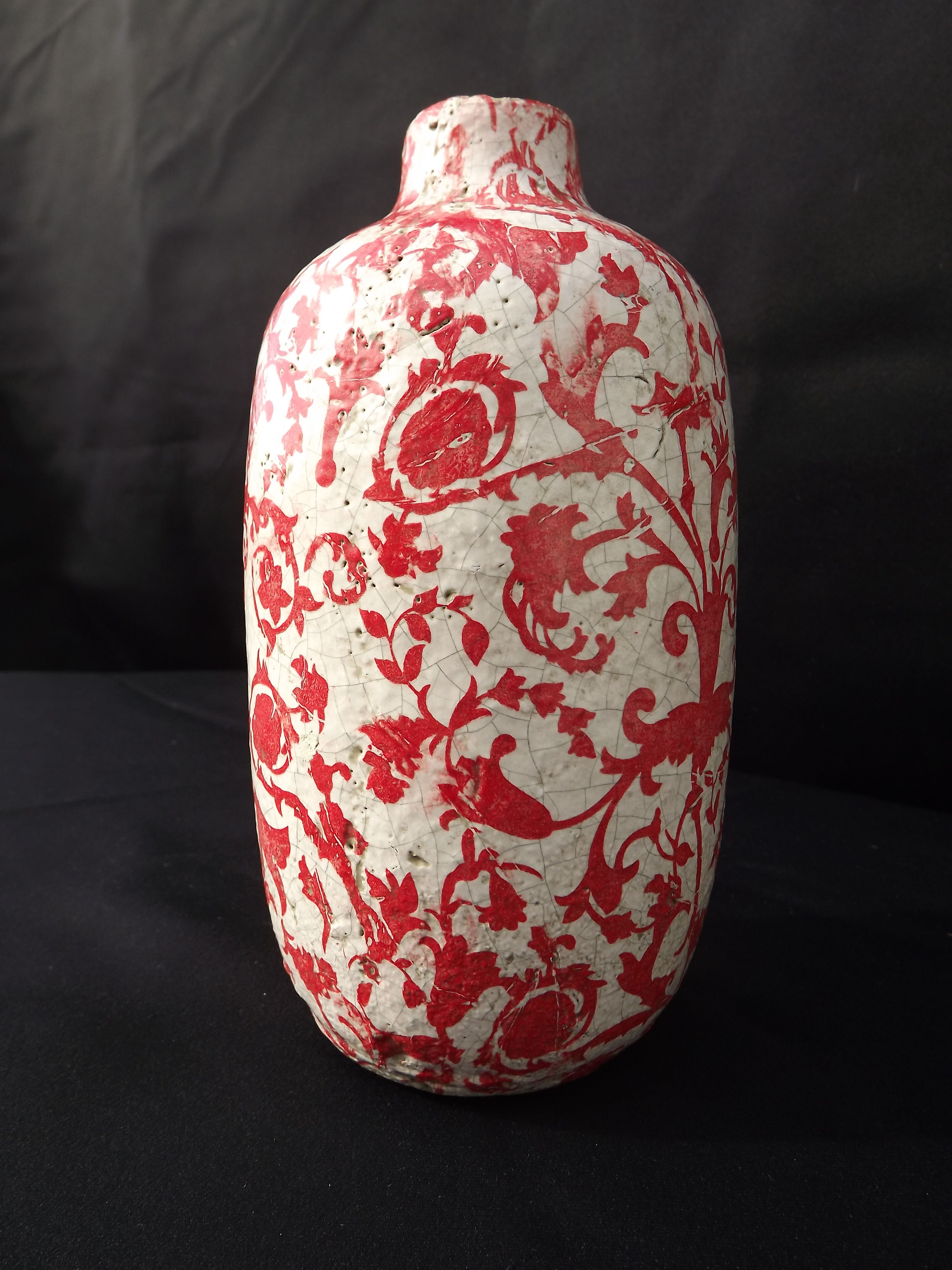 Glazed terracotta vase