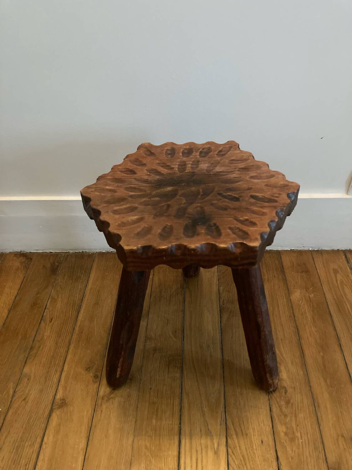 Brutalist tripod stool