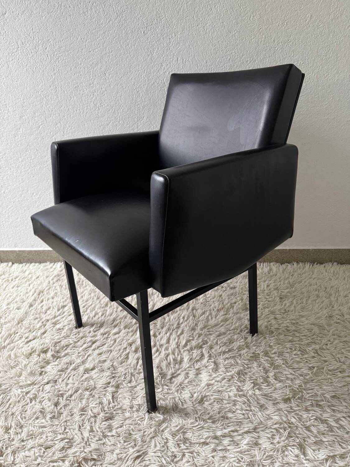 Black armchair, 50s design