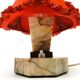 Art Deco stone table lamp, Czechoslovakia, 1930s