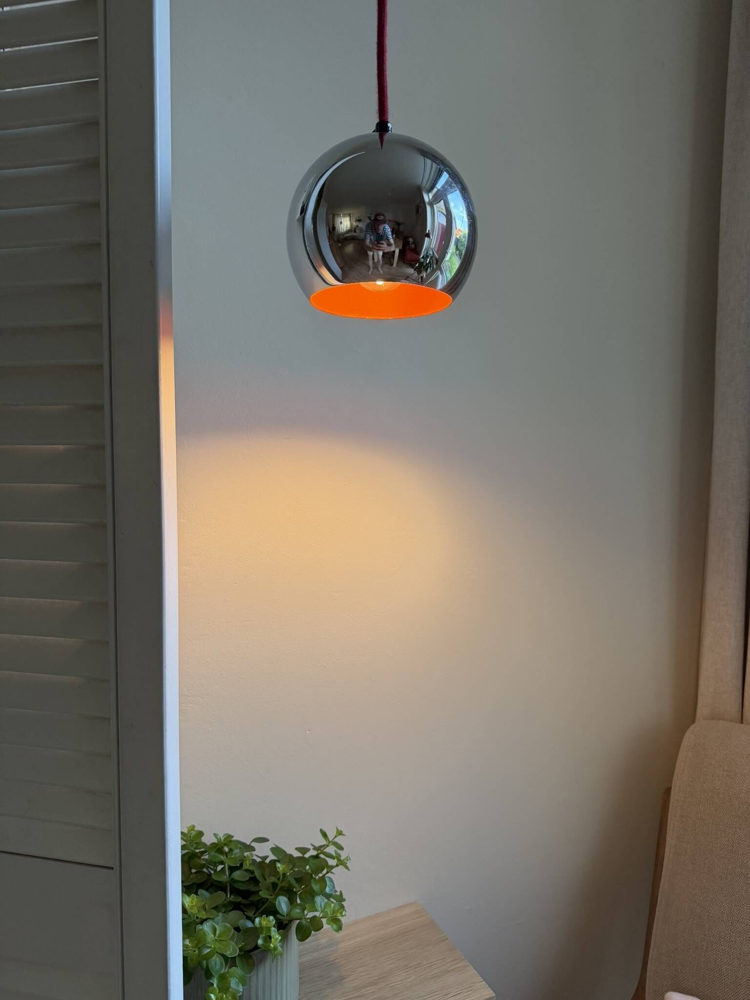 Set of 2 Vintage Topan style pendants - Danish design lamps - Space age sty