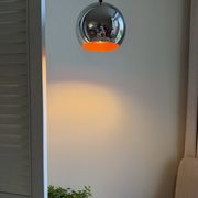 Set of 2 Vintage Topan style pendants - Danish design lamps - Space age sty