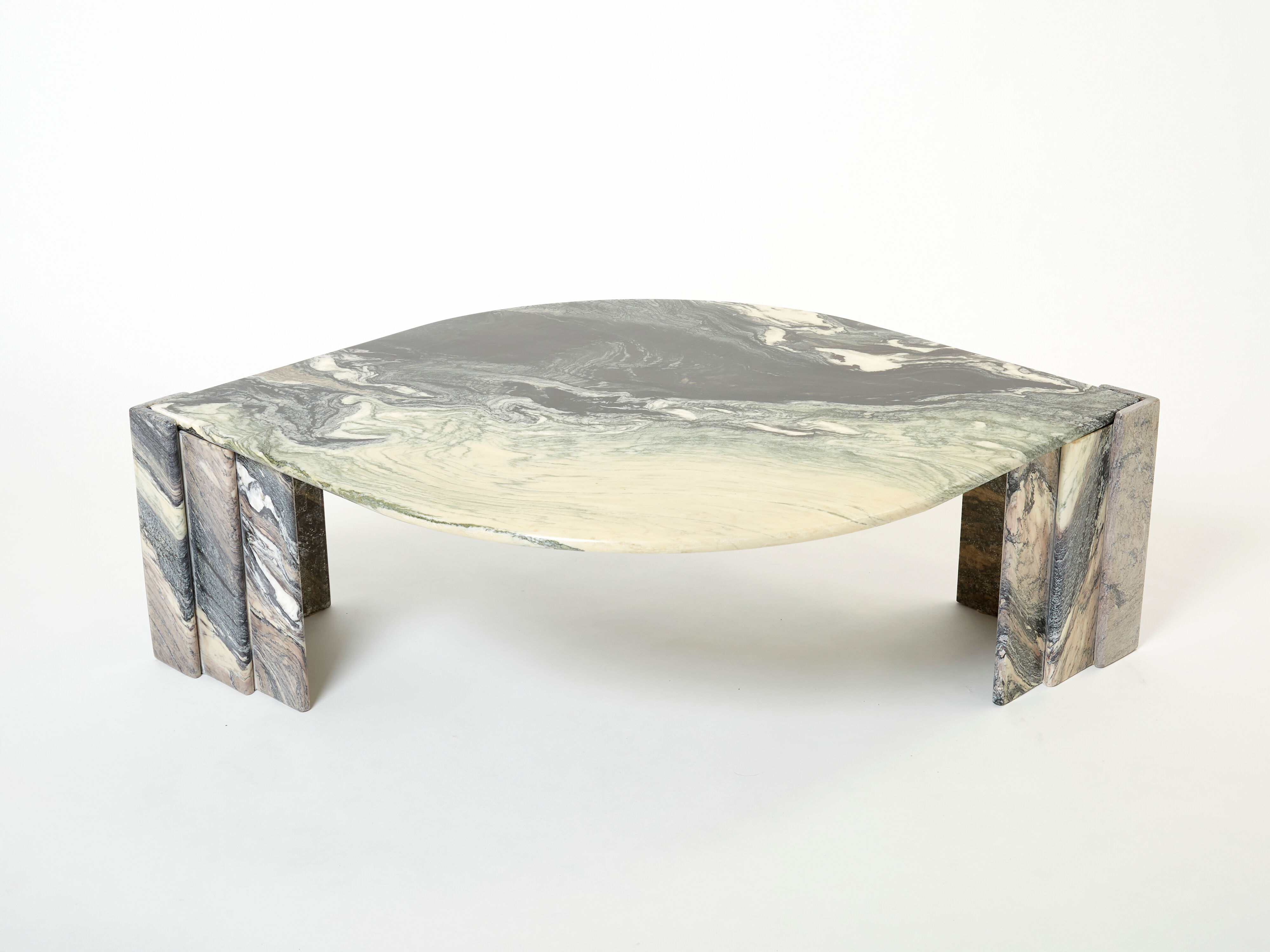 Sicilian marble eye coffee table circa 1970
