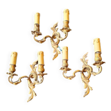 series lot 3 bronze wall lights