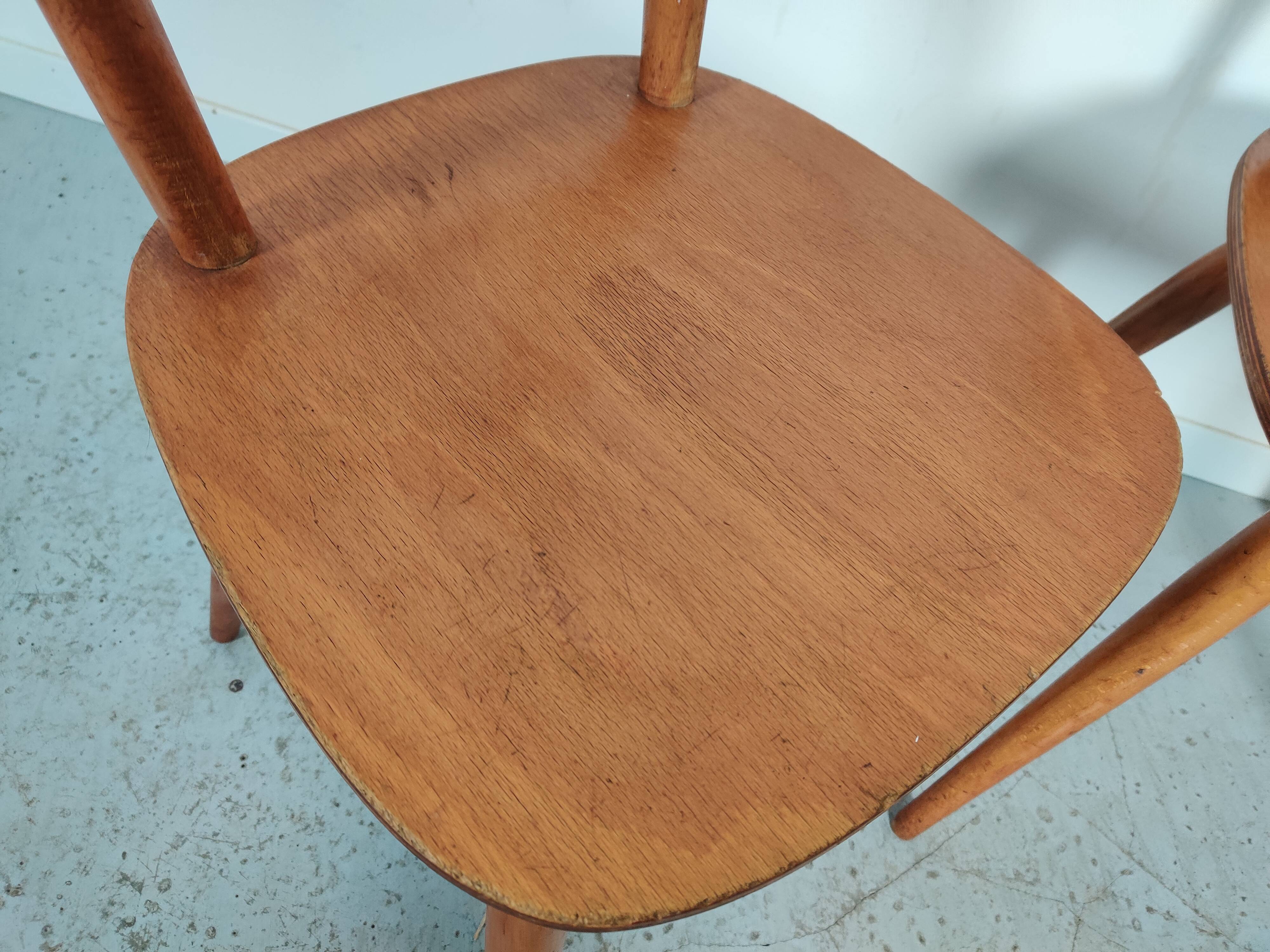8 vintage bistro chairs 60s