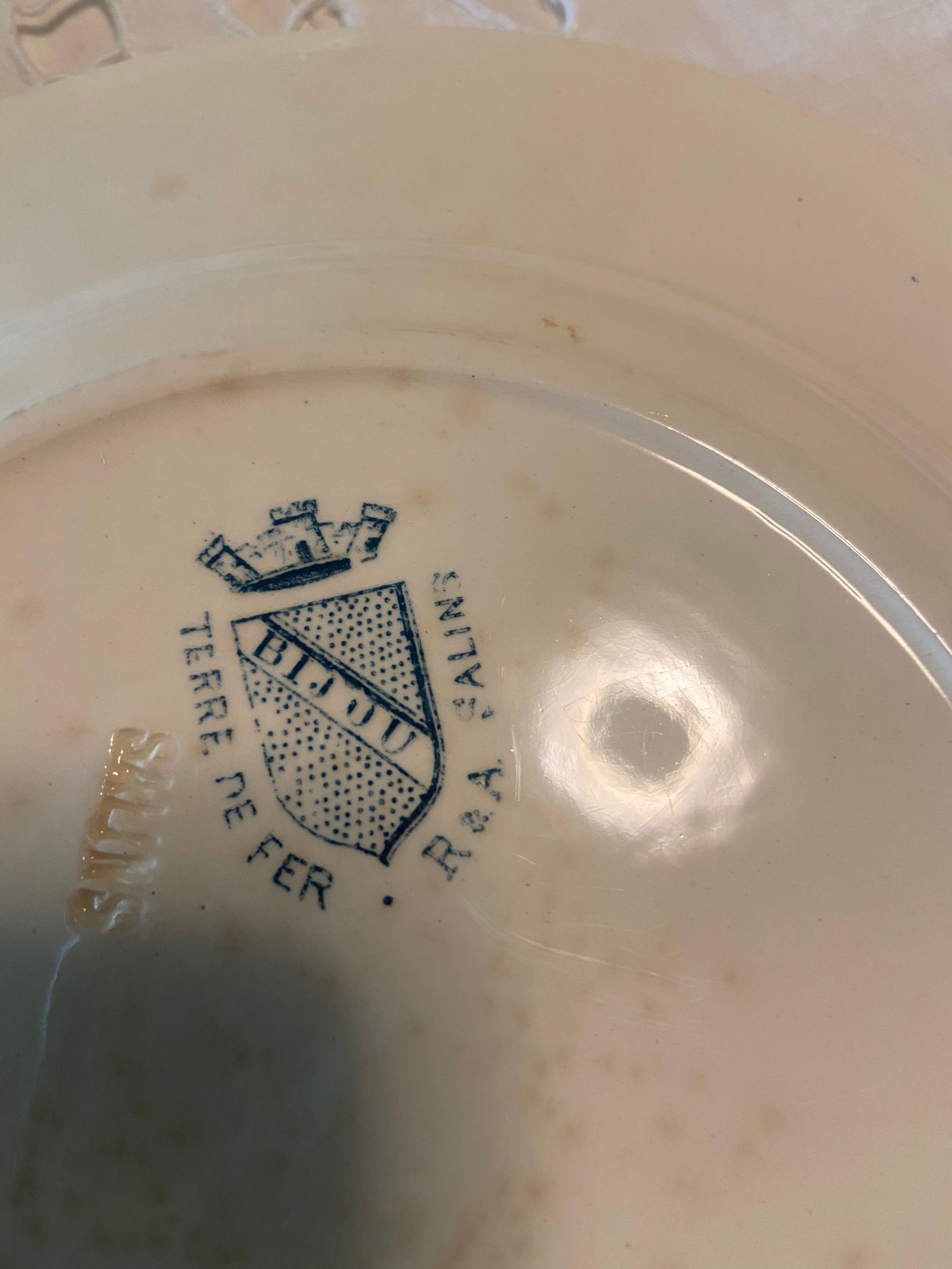 Set of 14 vintage Lunéville porcelain plates