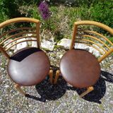 Paire ancienne de chaises EKA Wohnmobef
