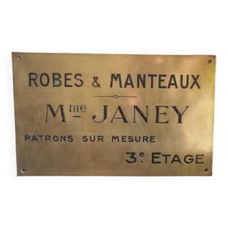 Old bronze trade sign plaque