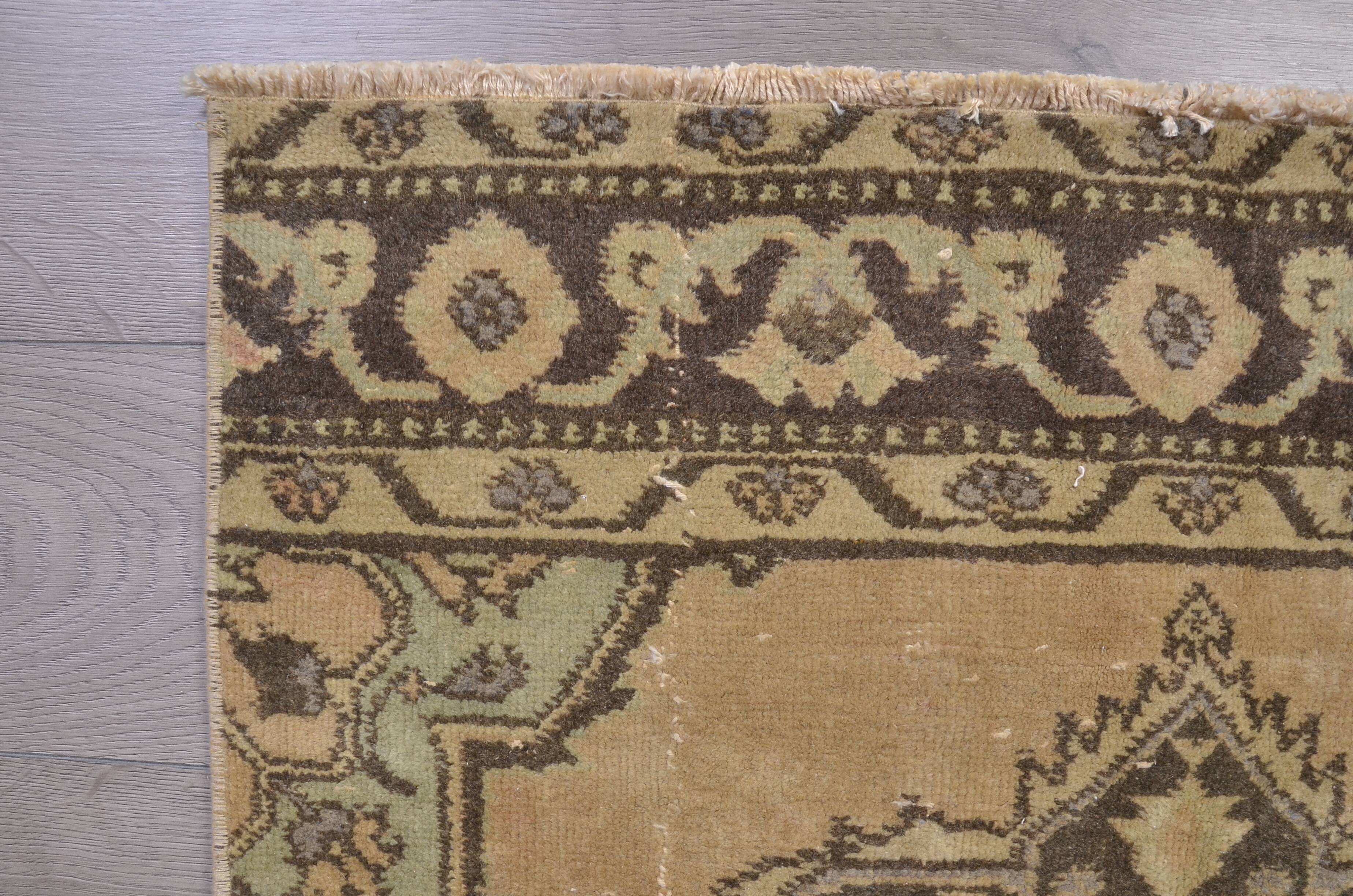 Extra Long Oushak Wool Hallway Runner sku 1904