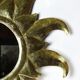 Large handcrafted sun mirror in wood and gilded stucco with gold leaf from the 1970s-80s.