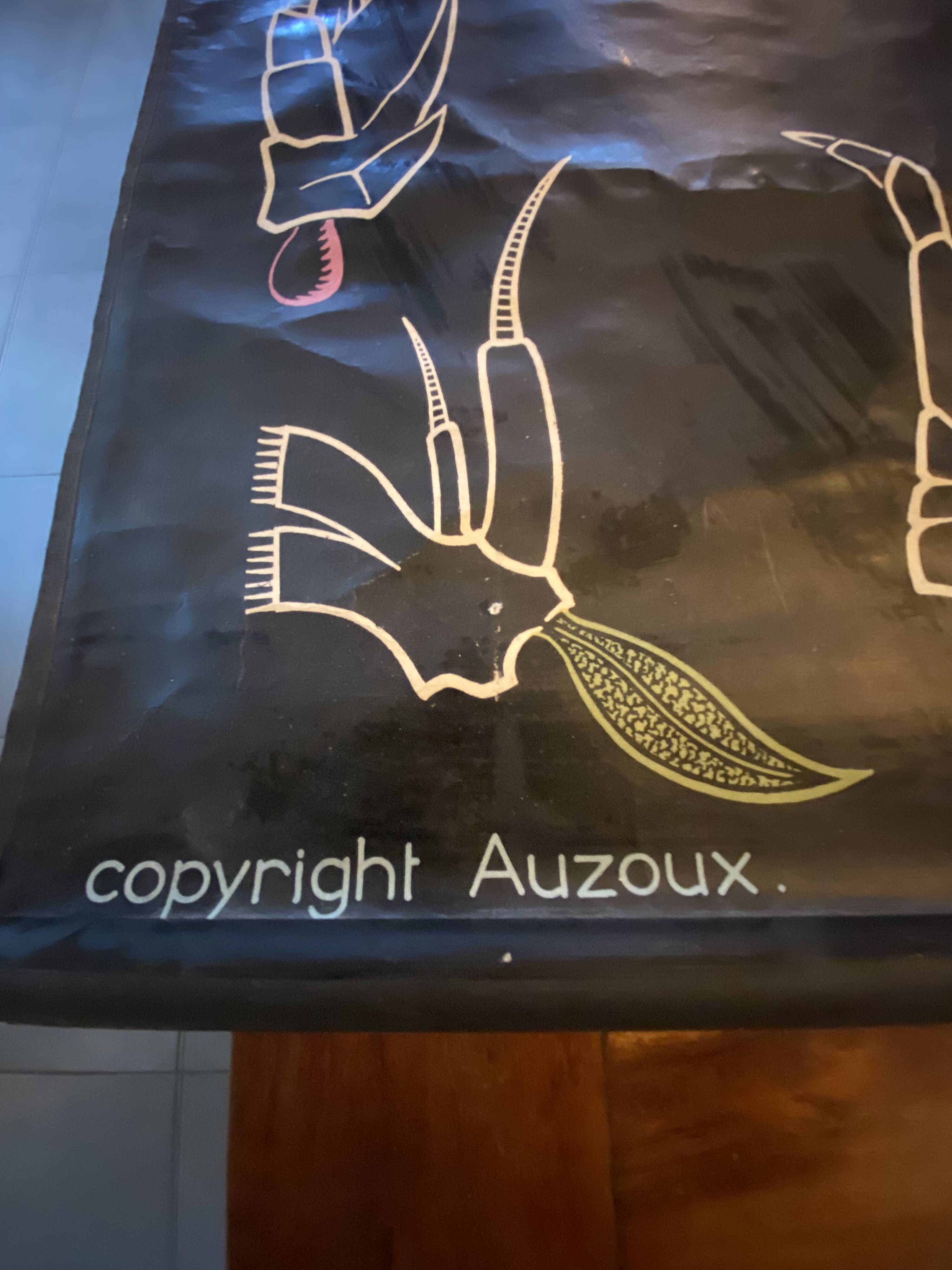 Poster Dr Auzoux, Paul Sougy 1957, No. L THE CRAYFISH