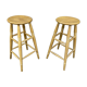 Paire de tabourets de bar bois 1960