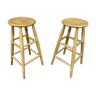 pair of wooden bar stools 1960