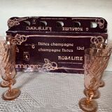 Vintage Luminarc champagne flutes
