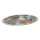Oval silver-plated metal tray Christofle Malmaison model
