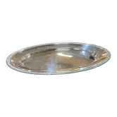 Oval silver-plated metal tray Christofle Malmaison model